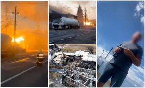 CAMERA ASCUNSĂ. Un angajat al staţiei GPL din Crevedia dezvăluie ce s-a întâmplat cu câteva secunde înainte de prima explozie