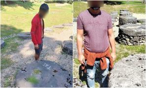 Trei bărbaţi din Tadjikistan au vandalizat trei pietre de la Sarmizegetusa. Fiecare a gravat câte un monument. Ce le-au spus poliţiştilor