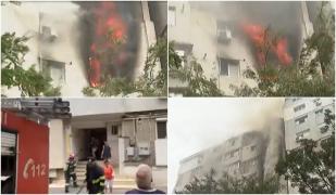 "Daţi-mi apă! Mi-a luat foc apartamentul". Clipe de groază în Galați, după ce casa unui tânăr s-a aprins ca o torță. A alergat disperat să ceară ajutor