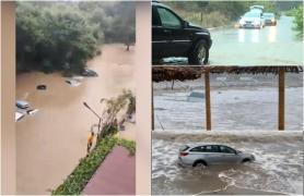 "În 20 de minute apa deja avea jumătate de metru". Drama românilor blocaţi cu maşinile pe străzile din Grecia, după o furtună care a adus apă cât pentru un an