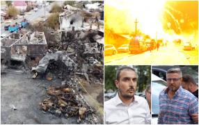 Oamenii rămași fără case, după explozia din Crevedia, invitați să se mute în containere. Unii le acceptă, alții preferă să stea la rude