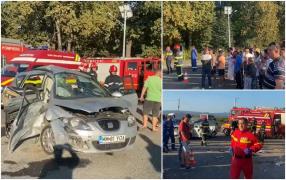 Mașina unei șoferițe, spulberată de TIR pe un drum din Maramureș. Fiul de 5 ani al tinerei a fost aruncat câțiva metri după impact