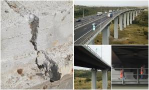 Noi fisuri la stâlpii viaductului de la Aciliu, cel mai înalt pod din România. CNAIR a anunţat că pregăteşte o expertiză extinsă