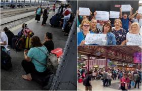 Grevă CFR. Circulaţia trenurilor a fost reluată în toată ţara. Forfota din gări continuă