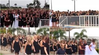 Nuntă de Cartea Recordurilor, în SUA. O mireasă a avut 168 de domnișoare de onoare, ca să împace pe toată lumea. Alți 180 de oameni, invitați la petrecere