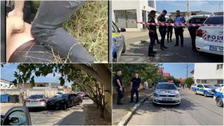 "Dă mâna că ţi-o rup!  Pune-i, mă, cătuşele!". Momentul în care șoferul băut din Galați este încătușat. A fost prins abia în al doilea blocaj rutier