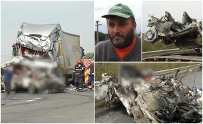 "Nu pot să zic nimic. Sunt terminat". Dezastrul de pe A1 a îndoliat cinci familii din Argeș. Un al șasea muncitor trebuia să fie și el în microbuzul strivit de TIR-uri, la Ciorogârla