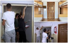 "Păi nu suntem ingineri?" Cu mătura sau bidineaua, studenţii s-au apucat de curăţenie în cămine. Cei de la Iaşi au şi un motiv serios: ce vor primi