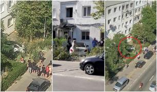 O șoferiță a rupt un gard și s-a înfipt cu mașina într-un bloc din Galați. Le-a spus polițiștilor că a încurcat frâna cu accelerația