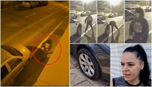 "Se vede exact ca o lamă de cuțit". Filmat în timp ce taie cauciucuri pe străzi, în Constanța. Individul a vandalizat 80 de mașini într-o noapte și nu a fost încă prins