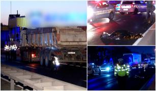Omorâtă de camion, pe Centura Capitalei. Femeia a fost spulberată în timp ce traversa neregulamentar strada