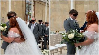 Toţi invitaţii, legaţi la ochi la nunta unei influenceriţe din UK. Ce mesaj a vrut să transmită mireasa prin gestul său neobişnuit