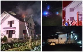 "S-a dus tot, nu mai contează. Nasol e că sunt ei arşi". Trei persoane, printre care şi un copil, au suferit arsuri grave în urma unei explozii, în Dâmboviţa