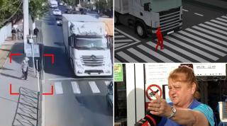ANIMAȚIE: Cum s-a produs accidentul din Buftea. Îngrozit că a călcat un pieton, șoferul a refuzat să iasă din TIR: "A rămas acolo"