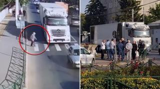 Bărbat strivit sub roțile unui camion, pe o trecere de pietoni din Buftea. Greșeala fatală a pietonului