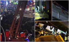 "A căzut de pe pod! Dumnezeule!" Filmul tragediei de proporții care a lovit Italia: 21 de oameni au murit, după ce s-au prăbușit cu autocarul de pe un pasaj rutier, la Mestre