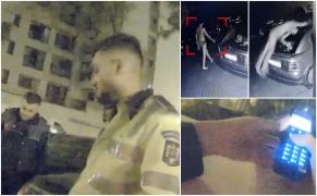 "Pune piciorul pe el!" Momentul încătușării lui Eduard Giosu, filmat de bodycam-ul unei polițiste de la Secția 17. Tânărul este lăsat să zacă într-o baltă de sânge, pe asfalt