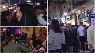 Cluburile din Centrul Vechi al Capitalei, pline ochi de studenţi. Tinerii au profitat de primul weekend departe de casă şi s-au distrat până în zori