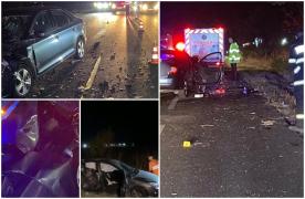 Accident cumplit la Şindriliţa, în Ilfov. Un bărbat a murit, alte 3 persoane au ajuns la spital în stare gravă după ce 2 maşini s-au ciocnit