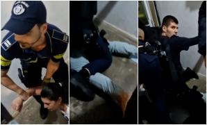 "Pune mâna la spate!" Soți încătușați, într-un bloc din Capitală. Apelul la 112 a fost dat de vecini, deranjaţi de gălăgie și muzica prea tare