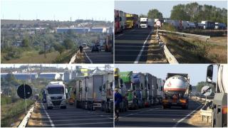"Am pierdut noțiunea timpului". Cozi kilometrice la vama din Galați. Unii șoferi stau acolo de 3 zile, deși timpul oficial de așteptare e de 700 de minute