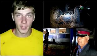 "A venit aşa dintr-o dată". Utilaj forestier care tracta o dubă, spulberat de un tren de călători în Bistrița-Năsăud. Șoferul era băut bine și nu avea permis