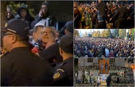 Pelerinajul Sfintei Parascheva. Oboseala şi-a spus cuvântul, iar credincioşii au rupt rândurile şi s-au luat la ceartă cu jandarmii
