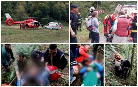 A căzut în gol 80 de metri. Un bărbat de 67 de ani s-a prăbuşit într-o râpă din Timiş