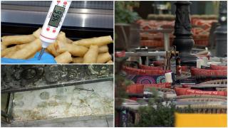 "E teroare! Doamne fereşte". Centrul Vechi al Capitalei, un focar de infecţie. Peste jumătate de tonă de alimente, confiscate de inspectorii ANPC
