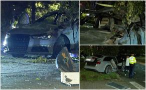 Prăpăd pe Bulevardul Unirii din Capitală, după ce doi tineri s-au luat la întrecere ca să arate ce pot bolizii lor