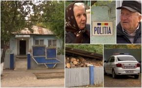 Într-o comună din Galați, localnicii le plâng de milă polițiștilor. Agenţii nu au unde merge la toaletă, nu au apă curentă, iar secția stă să cadă