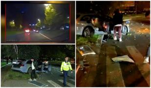 Filmul cursei cu bolizi greu de stăpânit, de pe Bulevardul Unirii din Capitală. Imaginile care fac lumină în caz: "Era să mă omori, ești prost?"