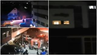 Incendiu puternic la un bloc din Chiajna. Focul a izbucnit de la o lumânare dărâmată de o pisică