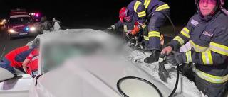 Căruţaş mort într-un accident pe DN1. O maşină a intrat în plin în atelajul nesemnalizat