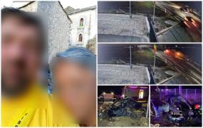 Momentul când cei doi soți din Cluj sunt loviți în plin și aruncați într-un cap de pod de șoferul de 24, care s-a urcat băut și drogat la volan