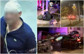 Șoferul beat și drogat care a făcut dezastru cu BMW-ul, pe străzile din Târgu Mureș, a fost arestat pentru 30 de zile