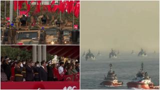 Turcia a sărbătorit 100 de ani de la înfiinţarea Republicii. Mii de oameni au ieşit pe străzi să admire parada militară
