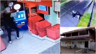 Doi recidivişti au furat cu totul un bancomat de facturi, după ce nu au reuşit să-l spargă. În 2 luni, au jefuit de 3 ori acelaşi magazin