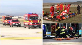 S-a dat alarma pe Aeroportul Internaţional din Cluj-Napoca. 800 de persoane implicate într-un amplu exerciţiu de intervenţie