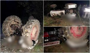 Bărbat din Maramureș, moarte oribilă. A fost strivit de tractorul cu care transporta lemne, după ce s-a răsurnat și a fost prins sub utilaj