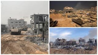 Armata israeliană pare că vrea o încercuire a oraşului Gaza, avansează din 3 direcţii. Imagini apocaliptice publicate de IDF din Gaza