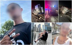 Adrian a murit într-un accident cumplit, lângă Galați. Tânărul a fost aruncat din mașina intrată pe contrasens după ce s-a ciocnit frontal cu un TIR