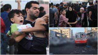 Armata israeliană a bombardat un convoi de ambulanţe din Fâşia Gaza: cel puţin 15 morţi. Imagini cutremurătoare filmate la spitalul Al-Shifa