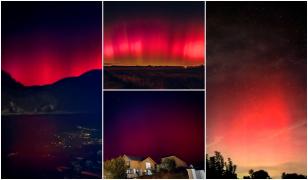 Aurora Boreală s-a văzut în aproape toată România, inclusiv în București. Cum explică oamenii de știință fenomenul straniu