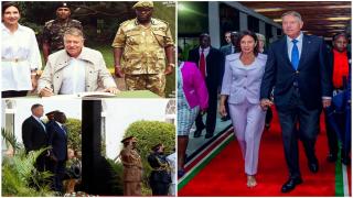 "Deşteaptă-te, române", în varianta africană. Iohannis a fost primit în Kenya de o fanfară care a greşit ritmul imnului
