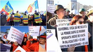 "Guvernul vrea să ne scoată la pensie după ce murim." Sindicaliștii au ieșit în stradă, nemulțumiți de noile măsuri anunțate de Guvern