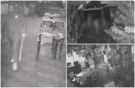 Reglare de conturi într-un bar din Galaţi. Momentul în care mai mulţi indivizi mascaţi intră cu bâtele şi se năpustesc asupra a doi bărbaţi