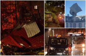 Cod roşu de viscol şi ploi torenţiale în Constanţa. Străzi inundate, copaci scoşi din rădăcini şi cartiere întregi lăsate fără curent. Rafale de peste 100 de km pe oră