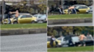 Răzbunarea unui tânăr gălăţean orbit de gelozie. L-a urmărit în trafic pe iubitul fostei sale partenere, l-a scos cu forța din mașină și l-a bătut, apoi a fugit