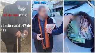 "O căciulă de bani!". Suma uriașă strânsă din cerșit, în doar 3 ore, de un escroc din Constanța care pretindea că e bătrân și bolnav